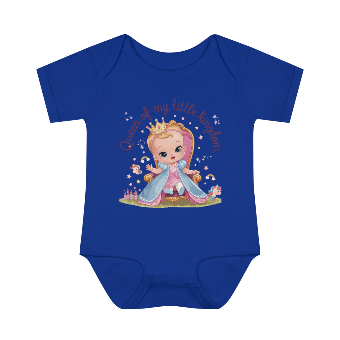 "Queen of my little kingdom" Infant Baby Rib Bodysuit