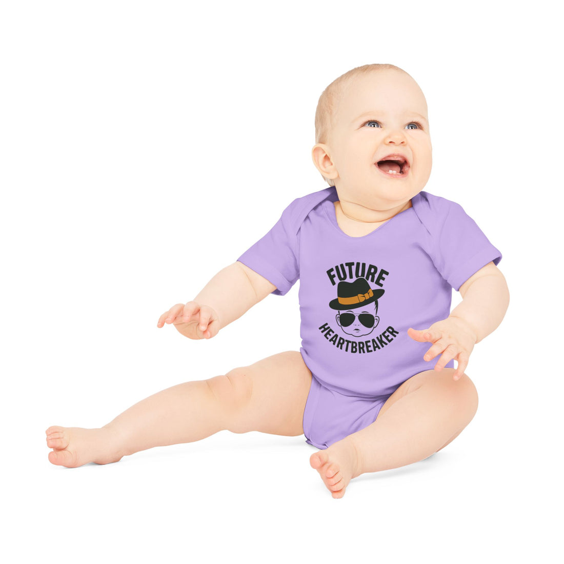 "Future heartbreaker" Baby Organic Short Sleeve Bodysuit