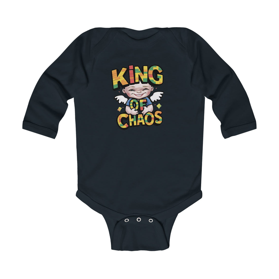 "King of chaos" Infant Long Sleeve Bodysuit