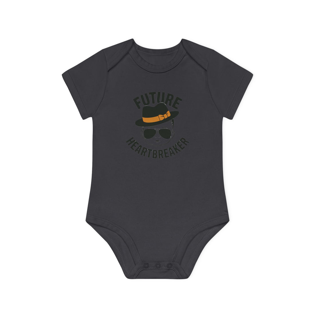 "Future heartbreaker" Baby Organic Short Sleeve Bodysuit