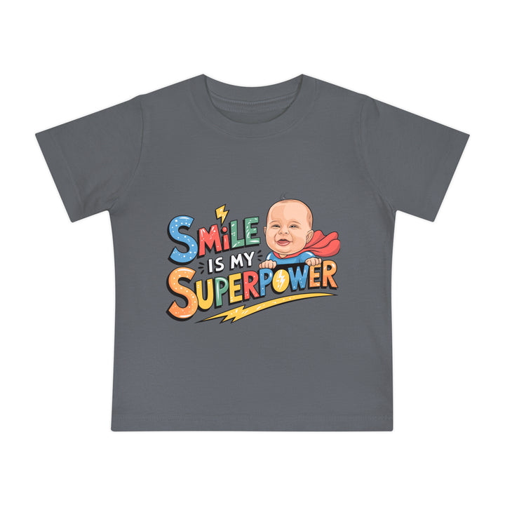 "Smile is my superpower" Baby Short Sleeve T-Shirt