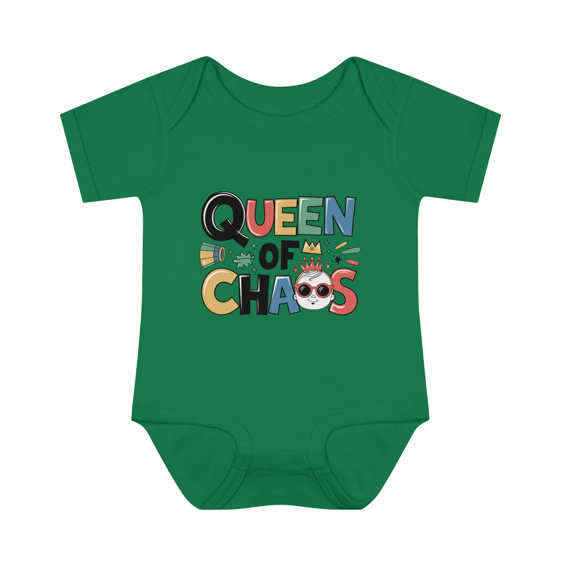 "Queen of chaos" Infant Baby Rib Bodysuit