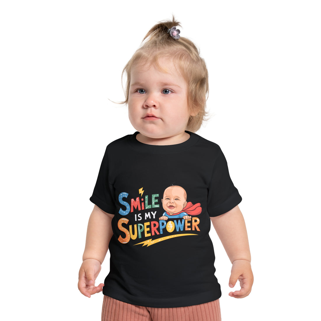 "Smile is my superpower" Baby Short Sleeve T-Shirt