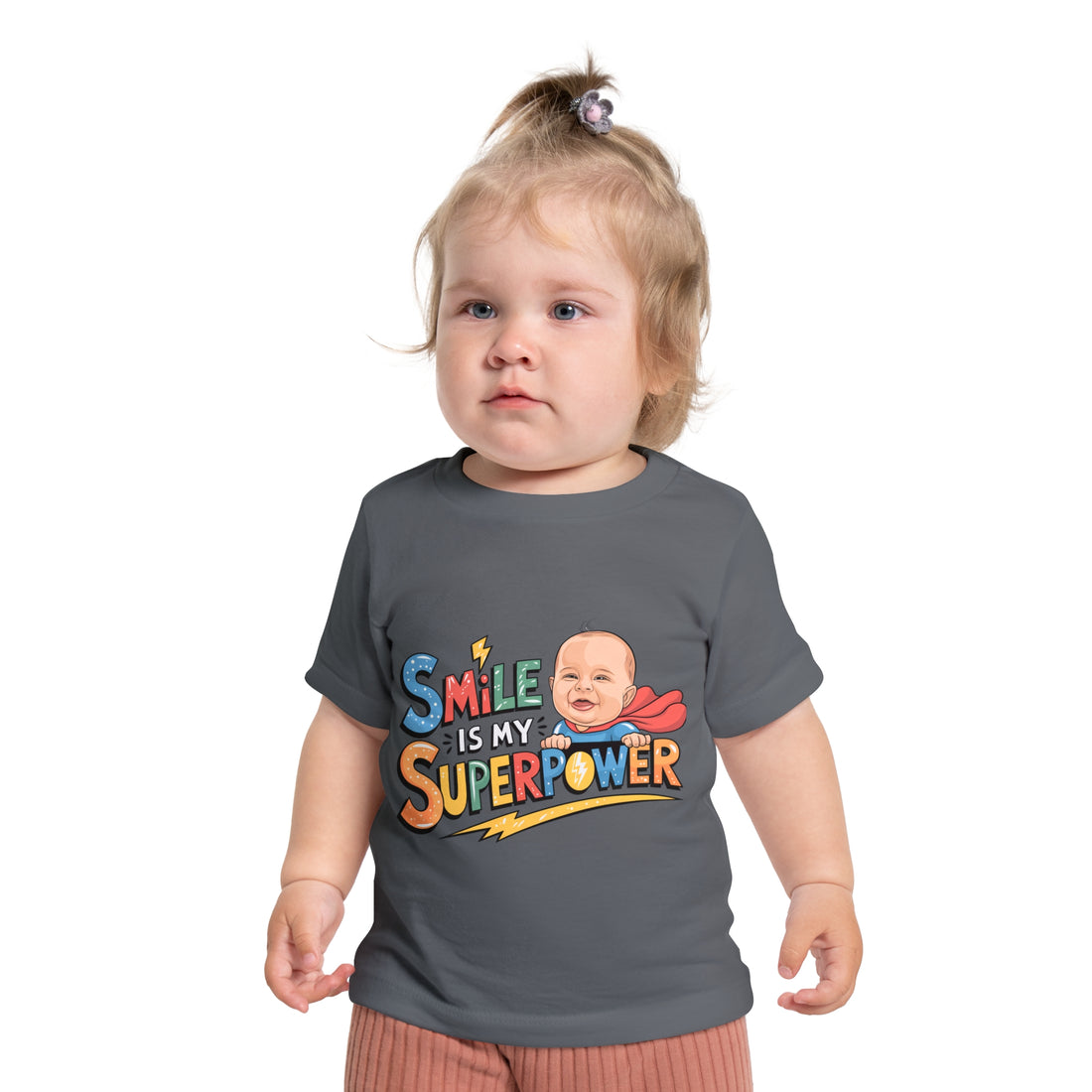 "Smile is my superpower" Baby Short Sleeve T-Shirt