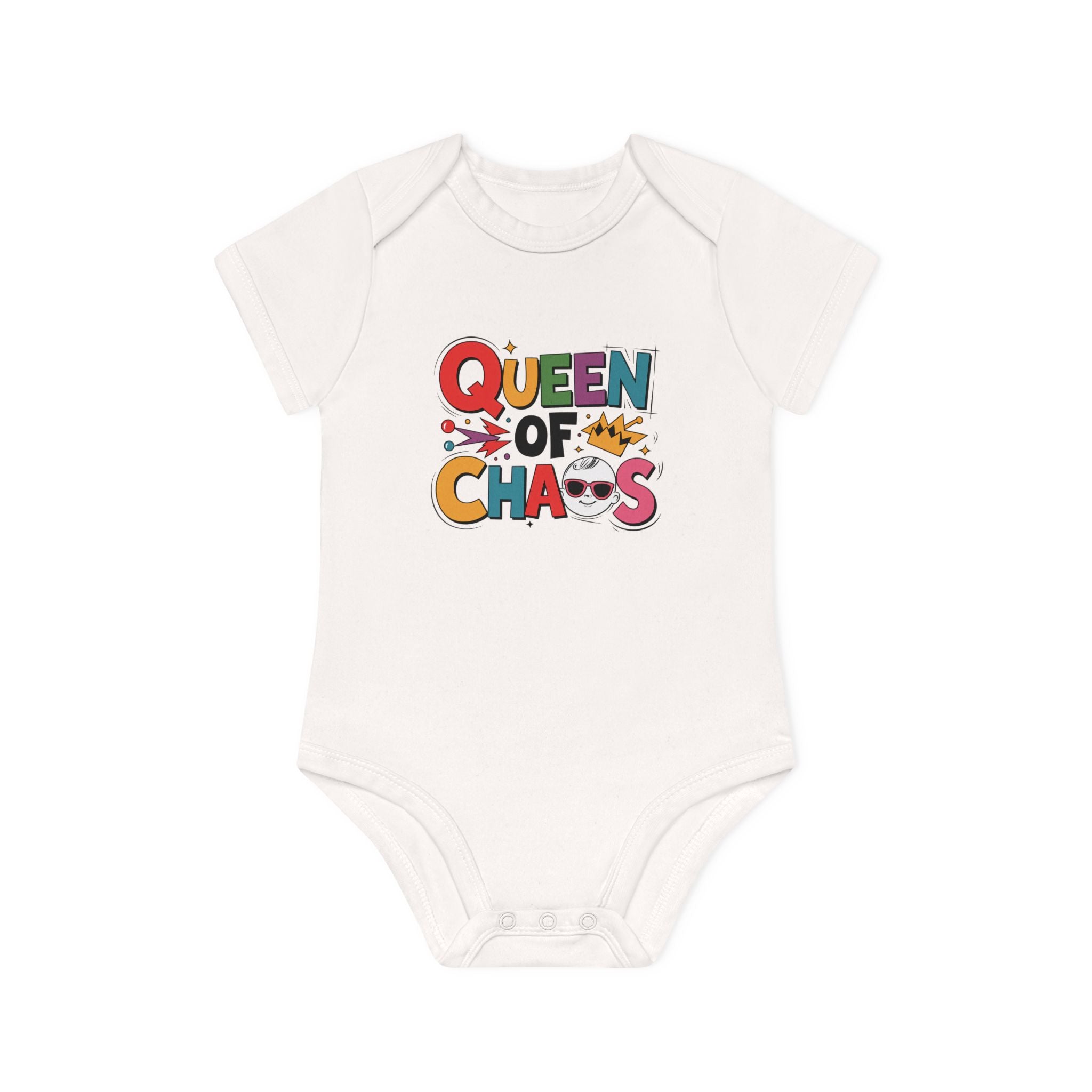 "Queen of chaos" Baby Organic Short Sleeve Bodysuit