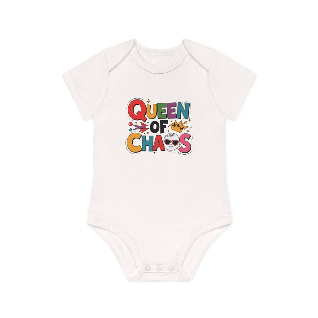 "Queen of chaos" Baby Organic Short Sleeve Bodysuit