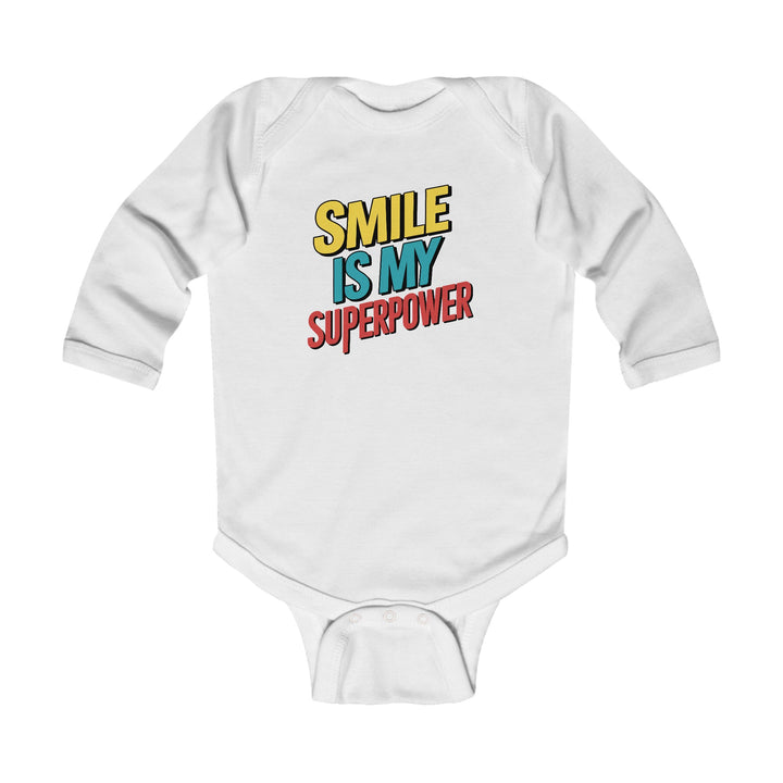 "Smile is my superpower" Infant Long Sleeve Bodysuit