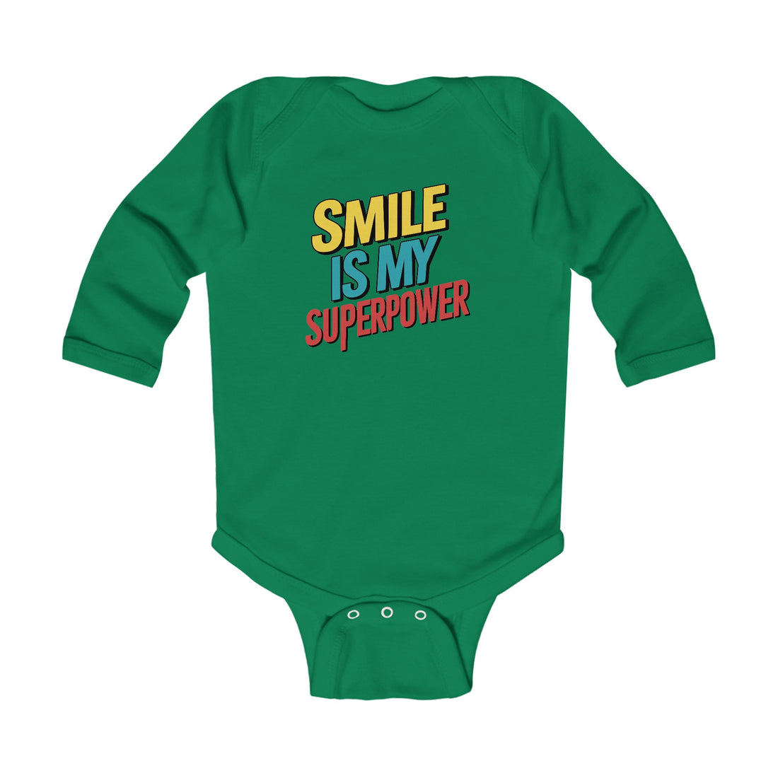 "Smile is my superpower" Infant Long Sleeve Bodysuit