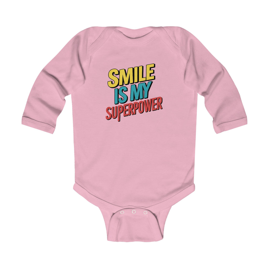 "Smile is my superpower" Infant Long Sleeve Bodysuit