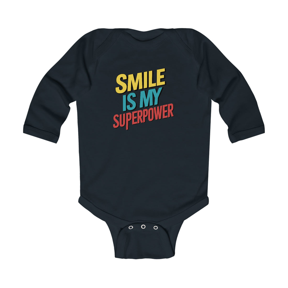 "Smile is my superpower" Infant Long Sleeve Bodysuit