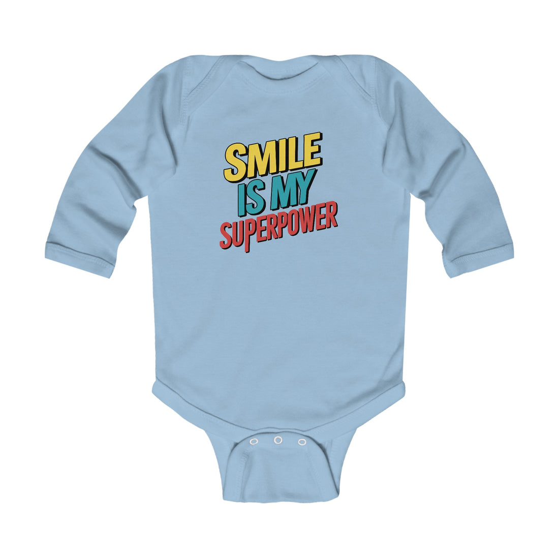 "Smile is my superpower" Infant Long Sleeve Bodysuit