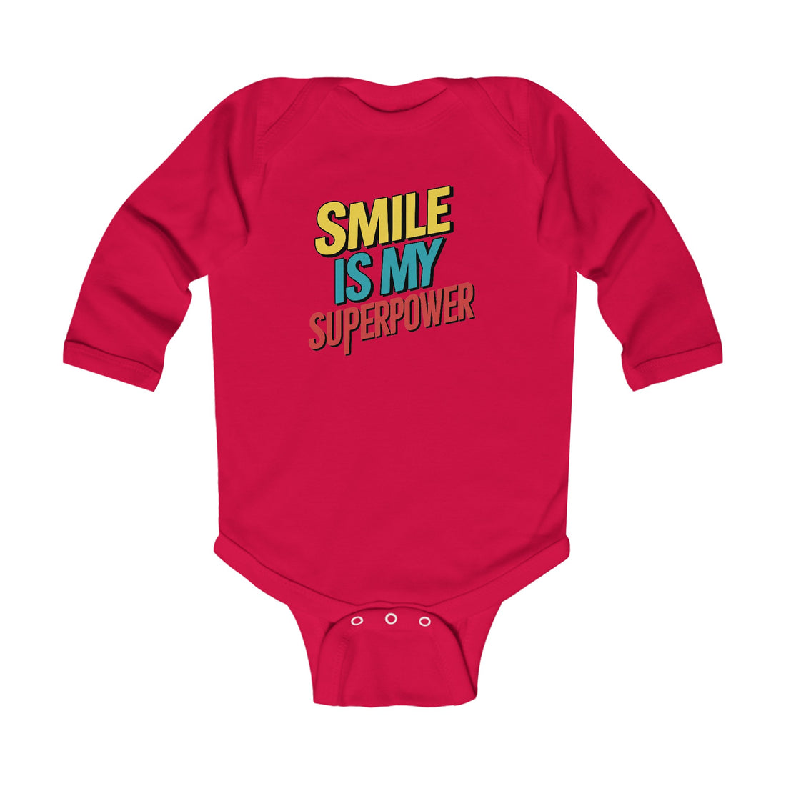 "Smile is my superpower" Infant Long Sleeve Bodysuit