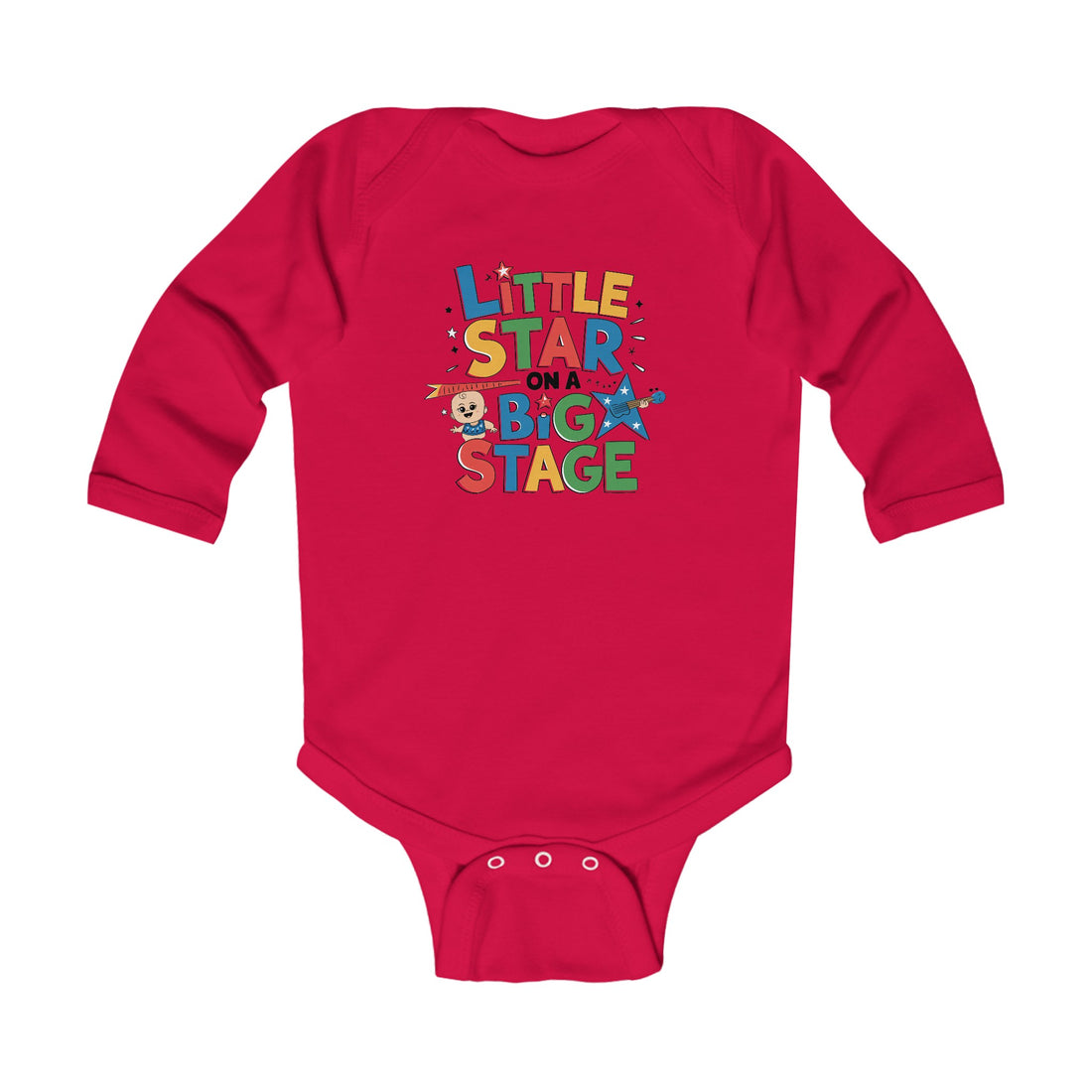 "Little star on a big stage" Infant Long Sleeve Bodysuit