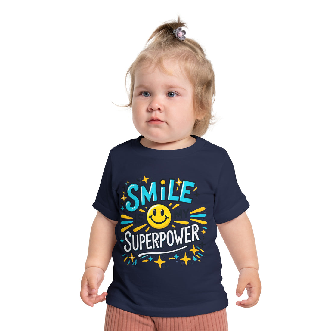 "Smile is my superpower" Baby Short Sleeve T-Shirt