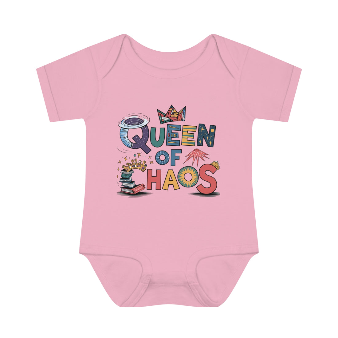 "Queen of chaos" Infant Baby Rib Bodysuit