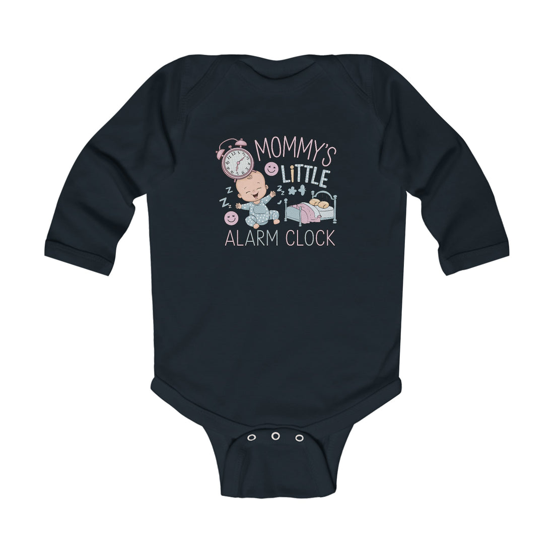 "Mommy's little alarm clock" Infant Long Sleeve Bodysuit