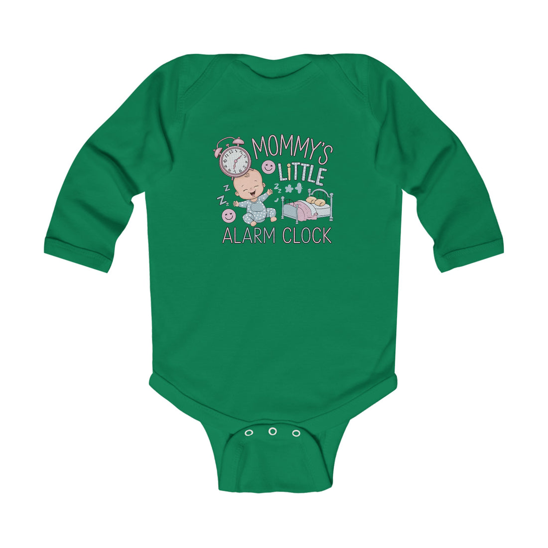 "Mommy's little alarm clock" Infant Long Sleeve Bodysuit