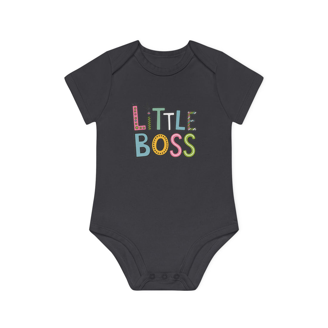 "Little boss" Baby Organic Short Sleeve Bodysuit