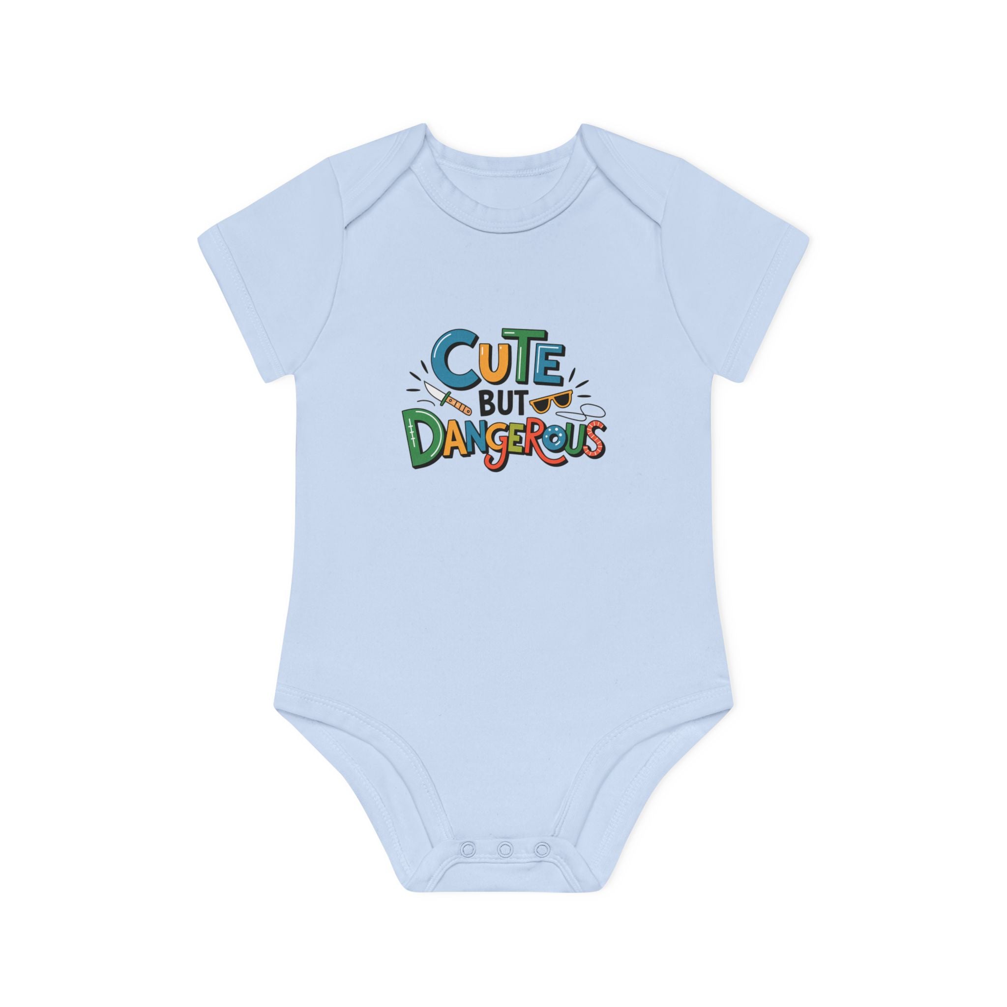 "Cute but dangerous" Baby Organic Short Sleeve Bodysuit