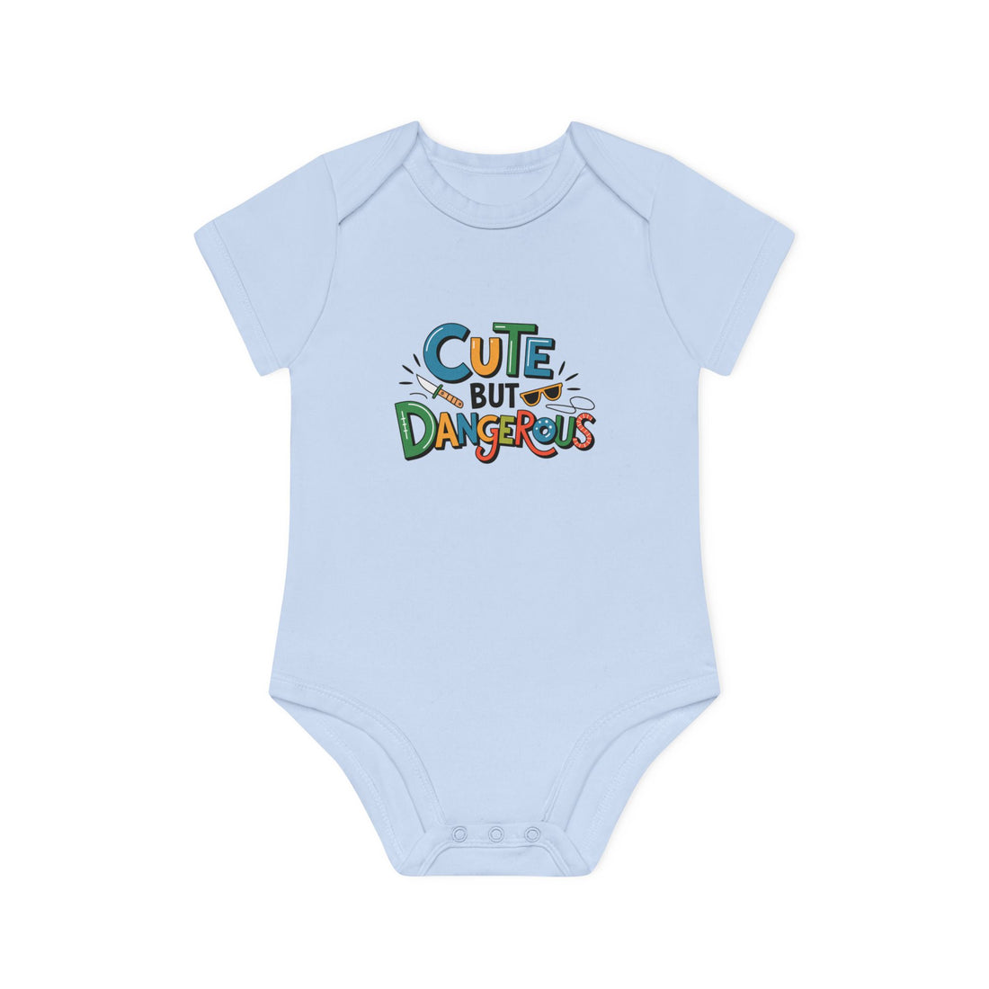 "Cute but dangerous" Baby Organic Short Sleeve Bodysuit