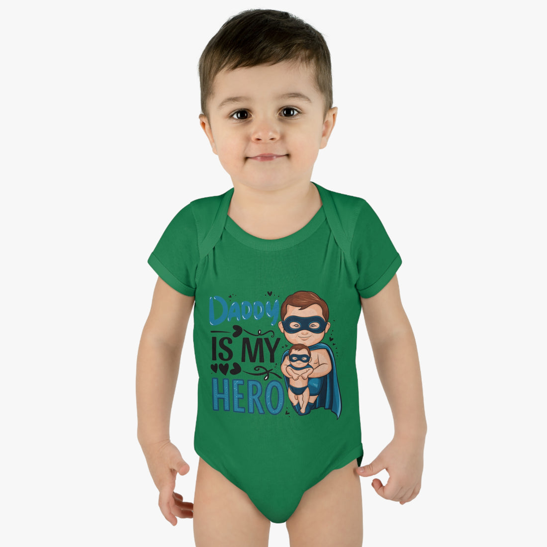 "Daddy is my hero" Infant Baby Rib Bodysuit