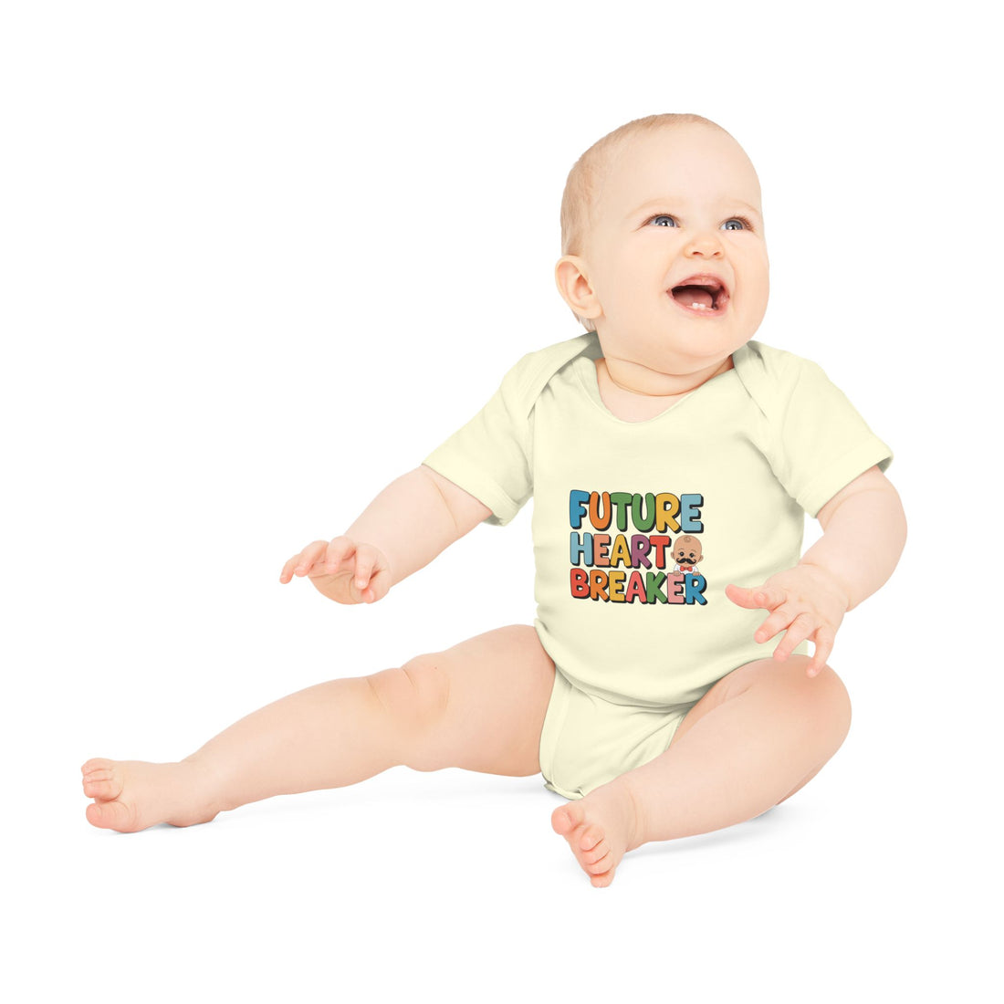 "Future heartbreaker" Baby Organic Short Sleeve Bodysuit