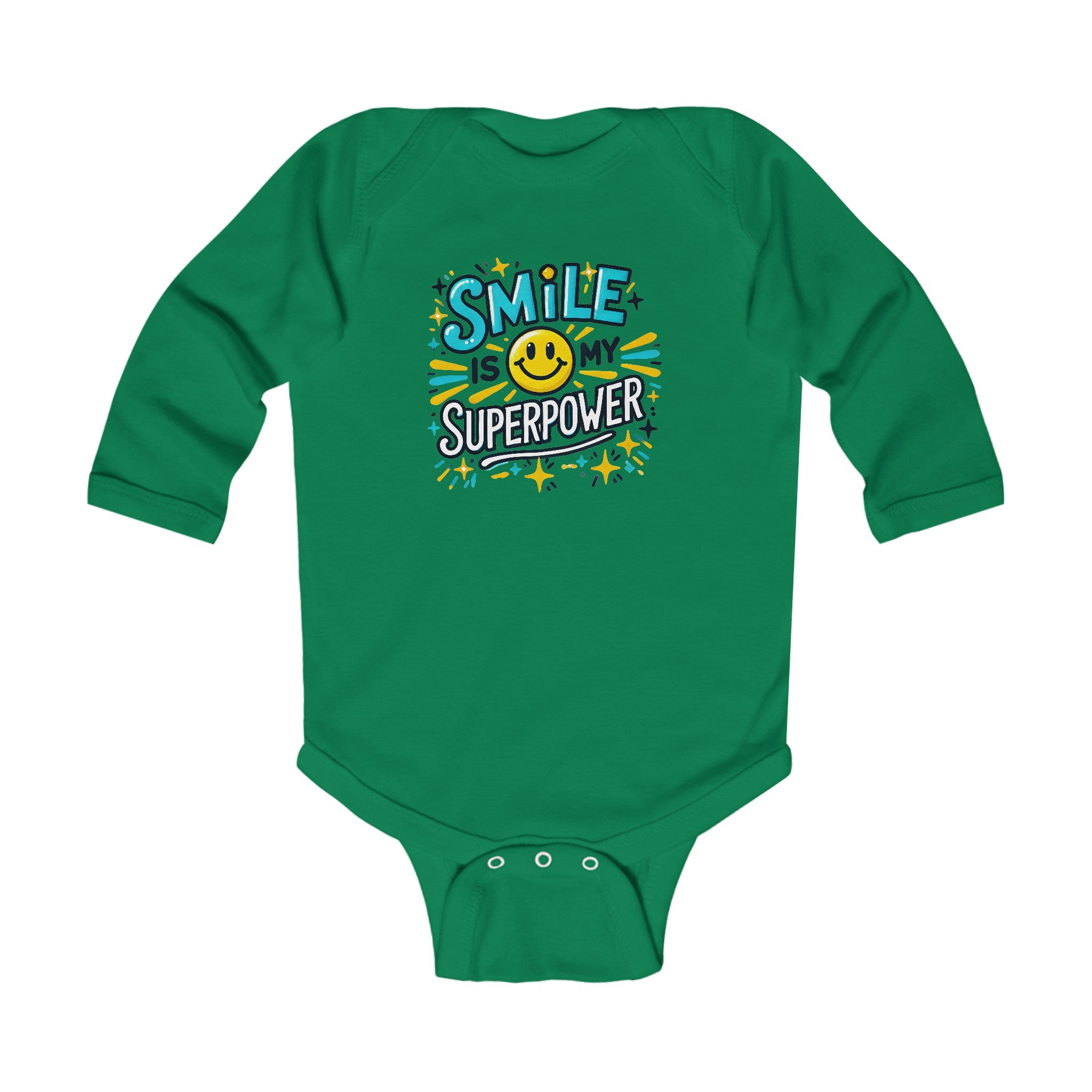 "Smile is my superpower" Infant Long Sleeve Bodysuit