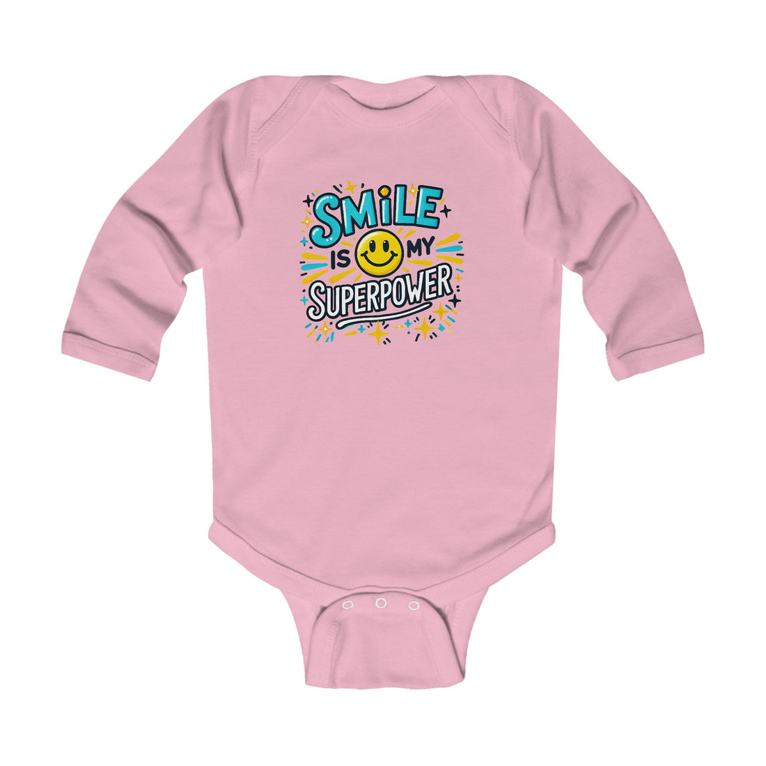 "Smile is my superpower" Infant Long Sleeve Bodysuit