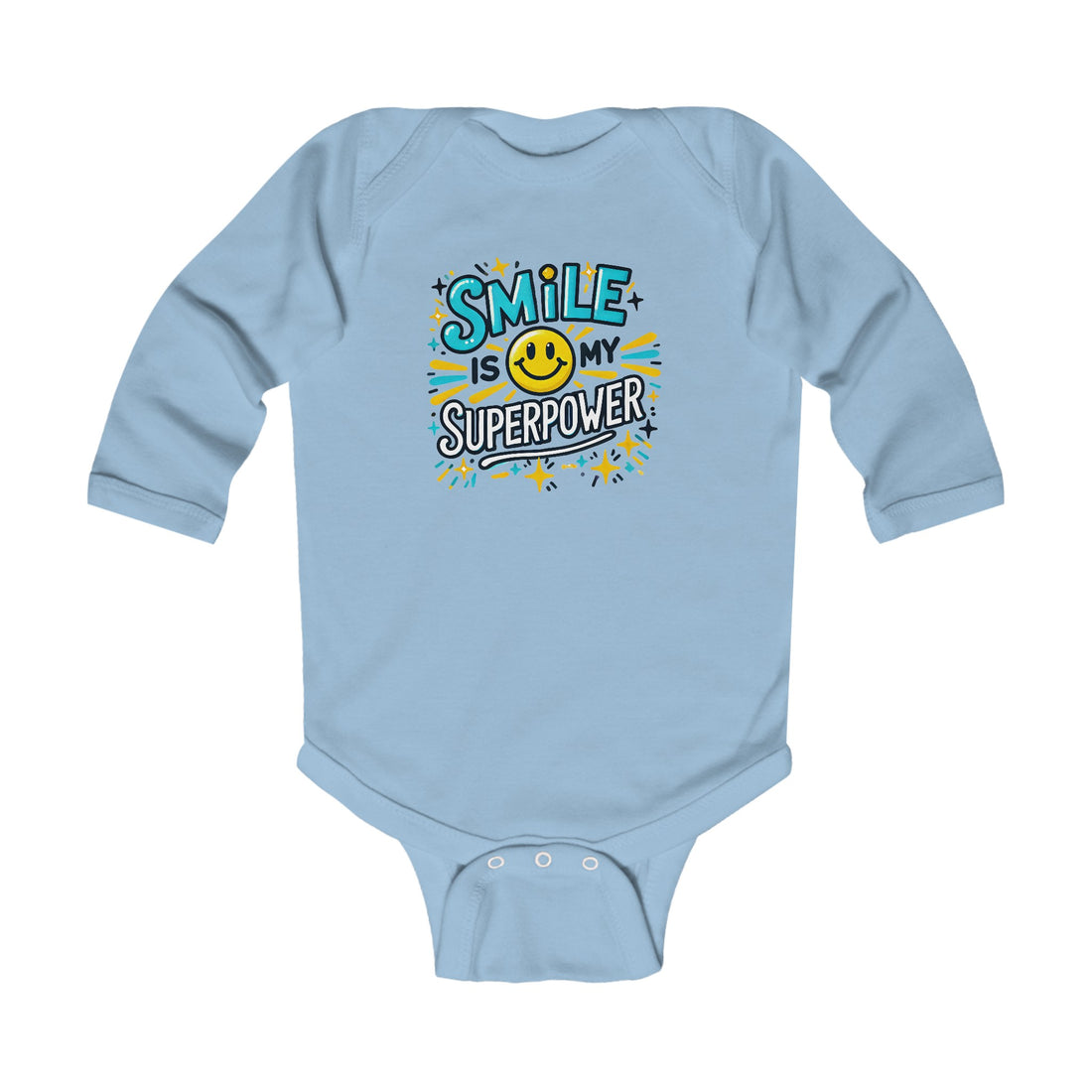 "Smile is my superpower" Infant Long Sleeve Bodysuit