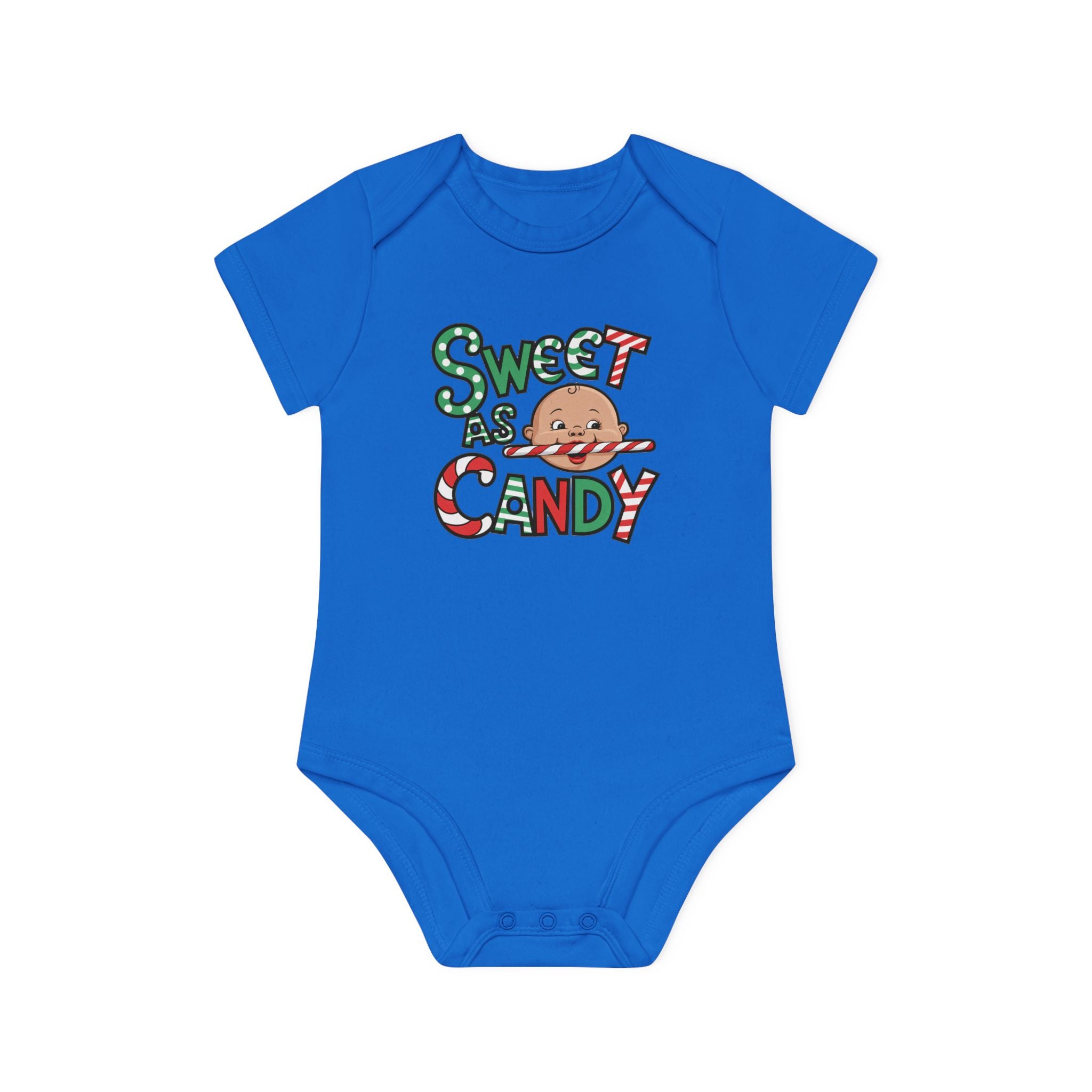"Sweet as candy" Baby Organic Short Sleeve Bodysuit