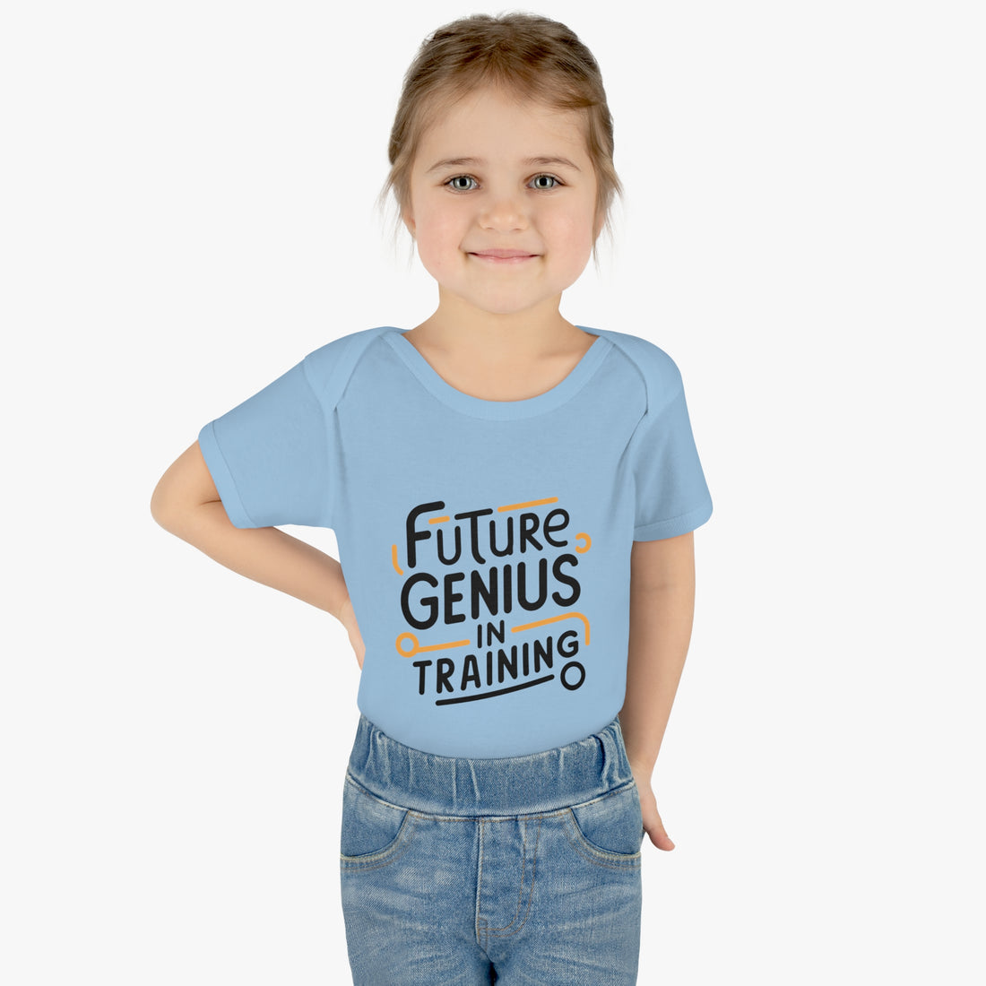 "Future genius in training" Infant Baby Rib Bodysuit