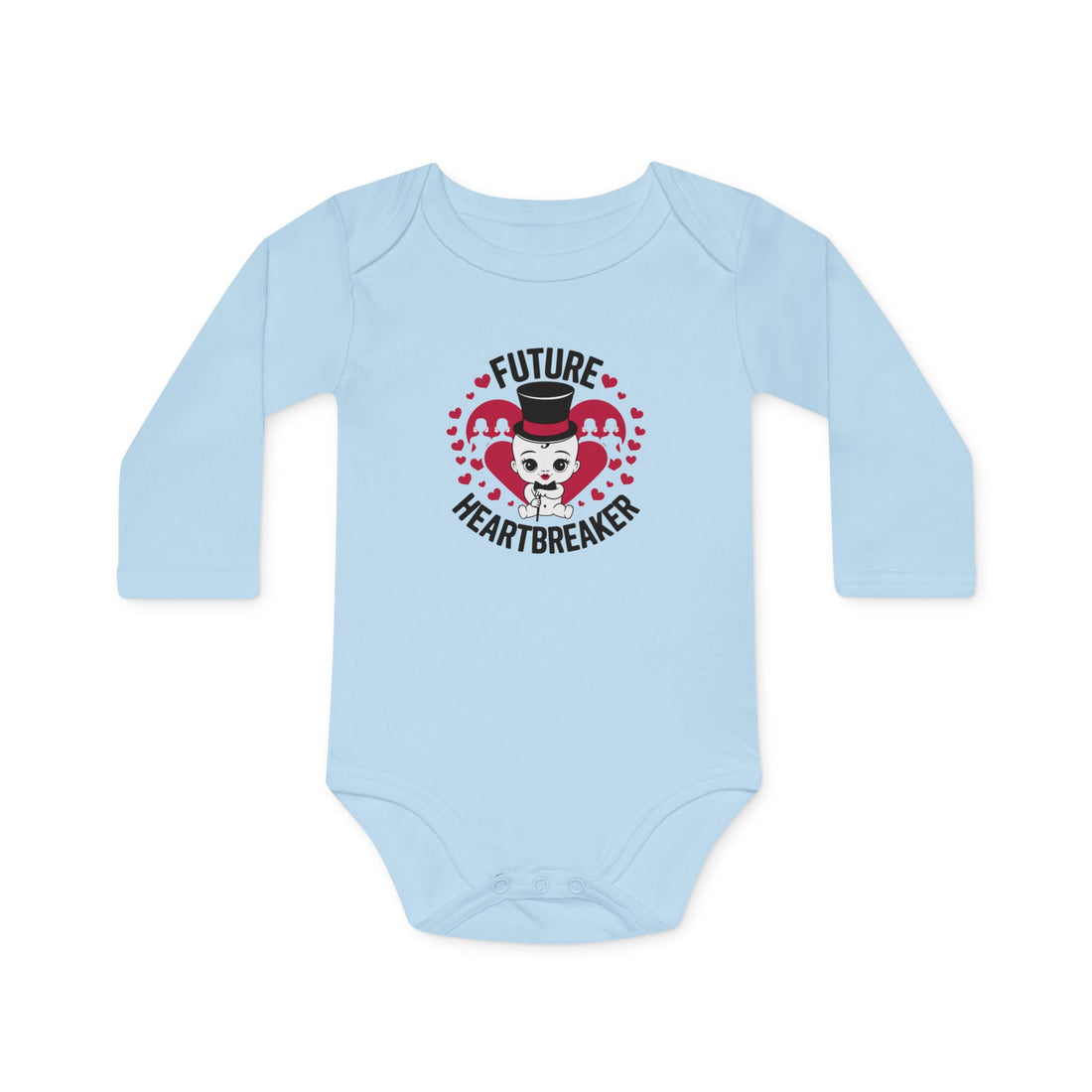 "Future heartbreaker" Baby Long-Sleeve Organic Bodysuit