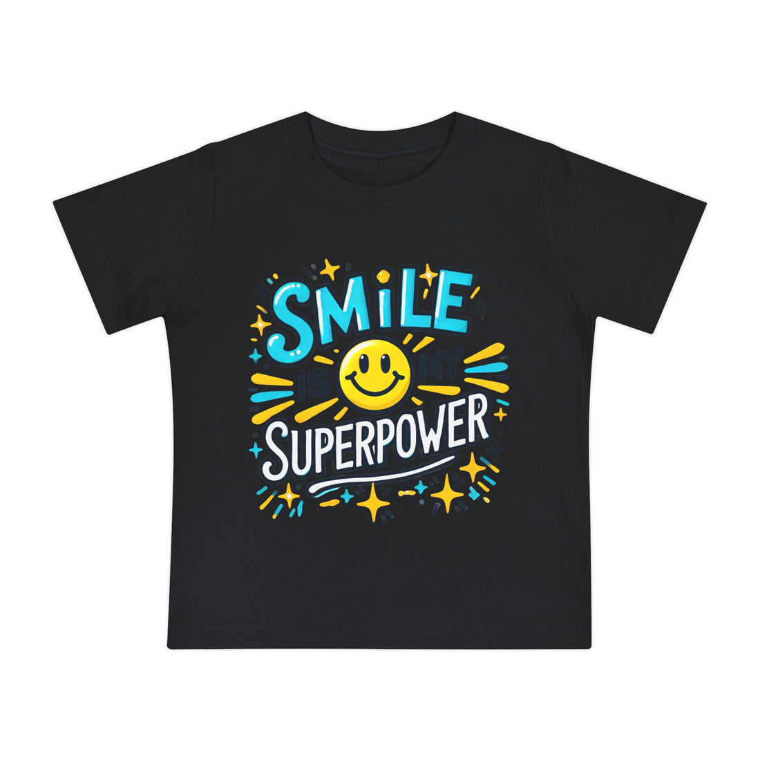 "Smile is my superpower" Baby Short Sleeve T-Shirt