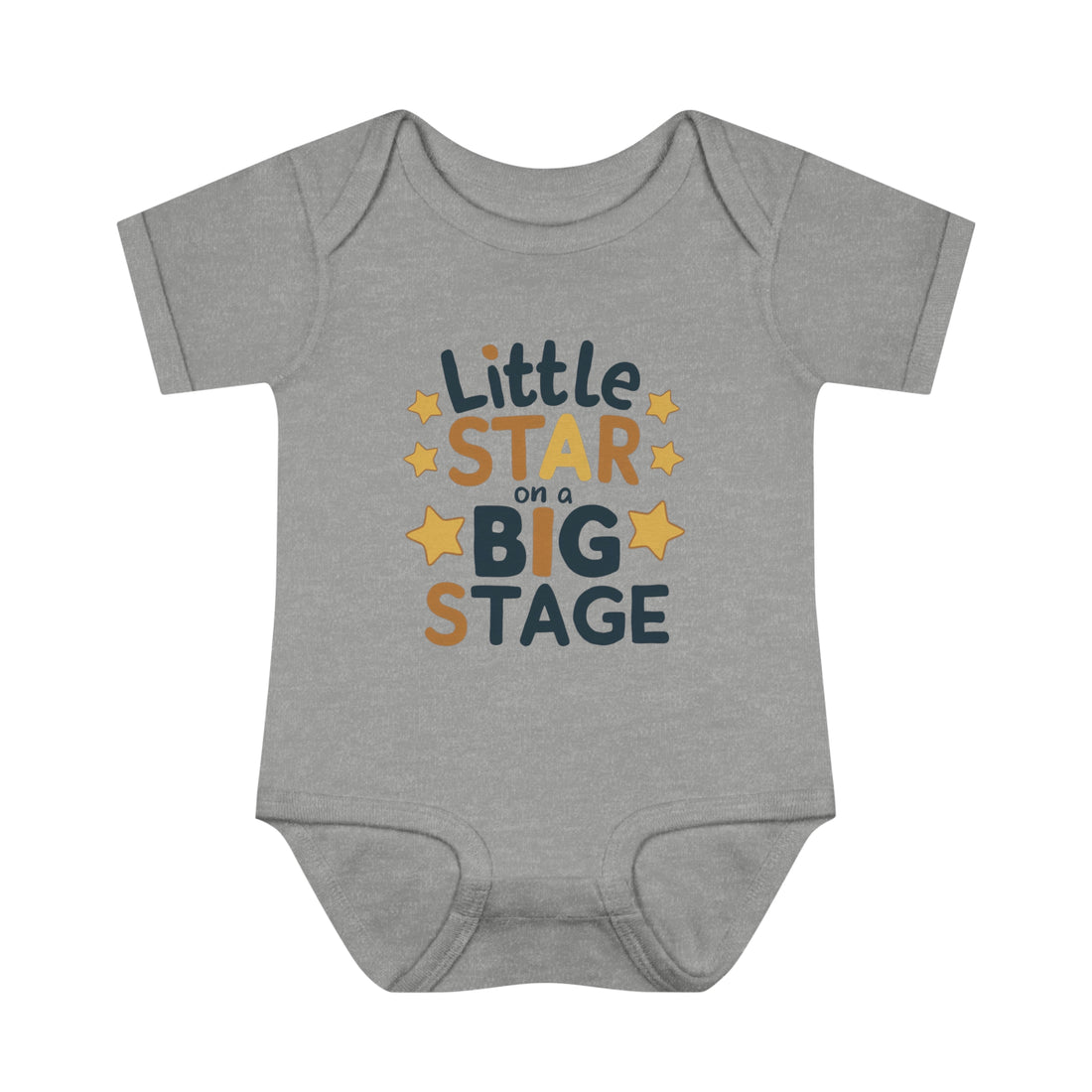 "Little star on a big stage" Infant Baby Rib Bodysuit