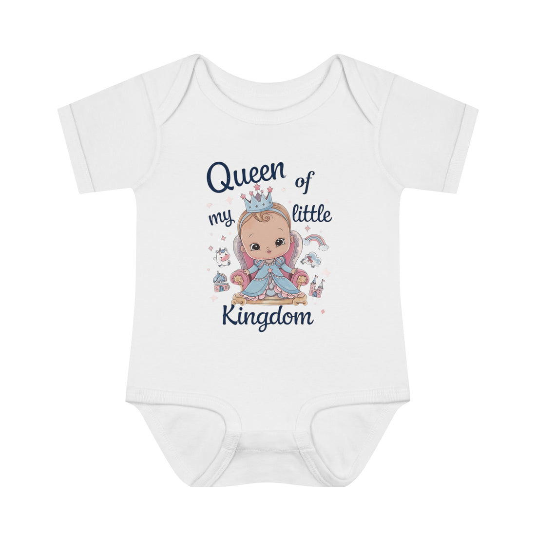 "Queen of my little kingdom" Infant Baby Rib Bodysuit