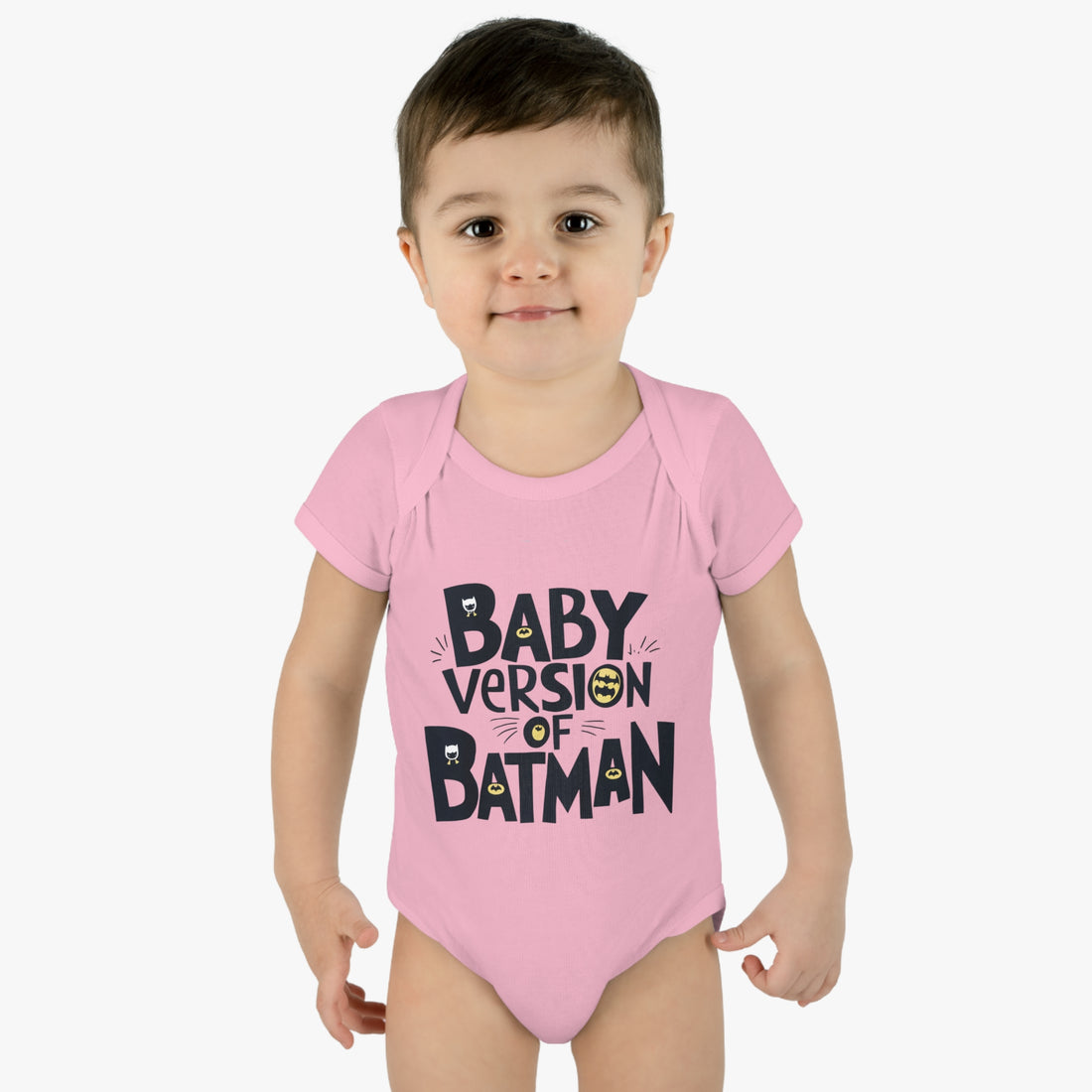 "Baby version of batman" Infant Baby Rib Bodysuit