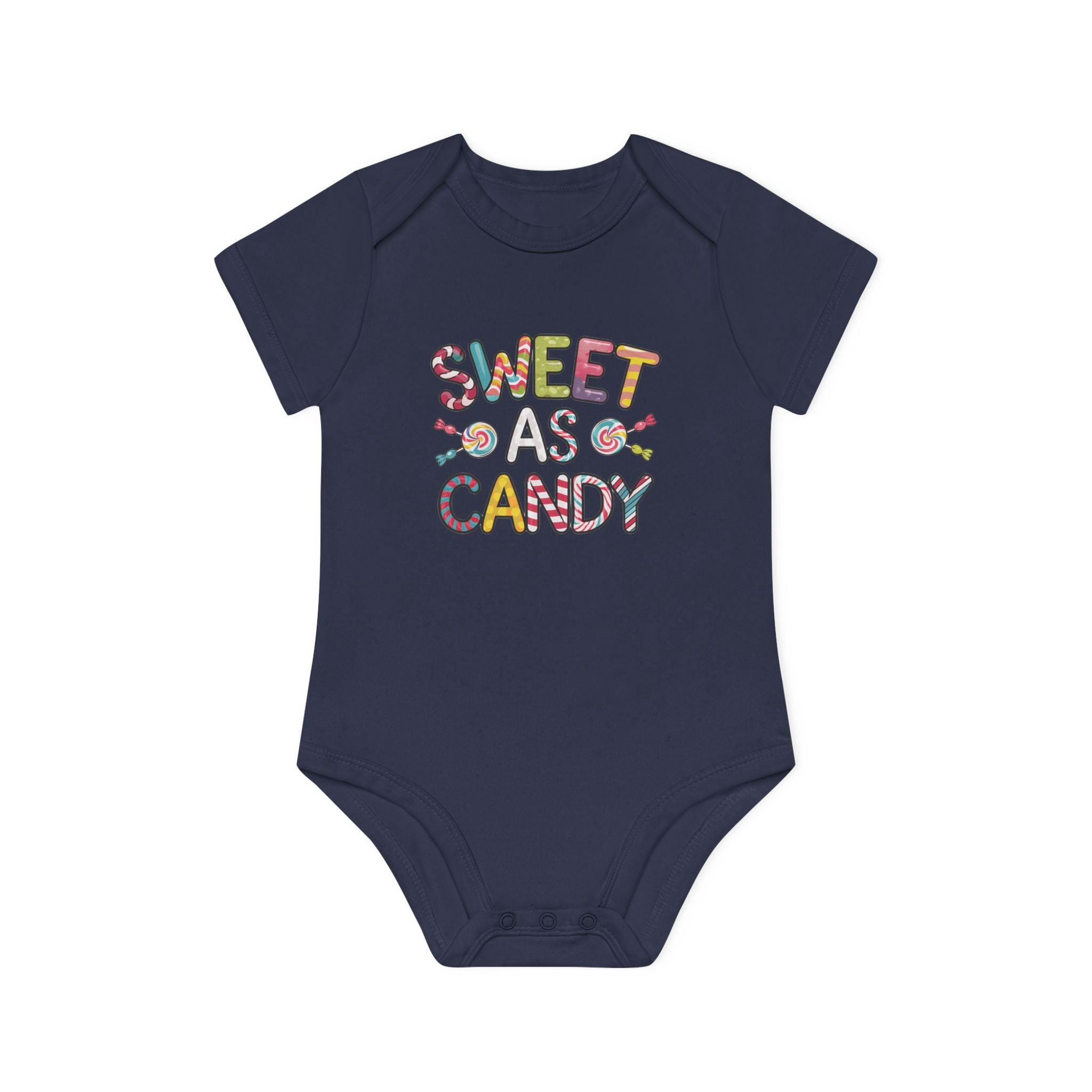 "Sweet as candy" Baby Organic Short Sleeve Bodysuit