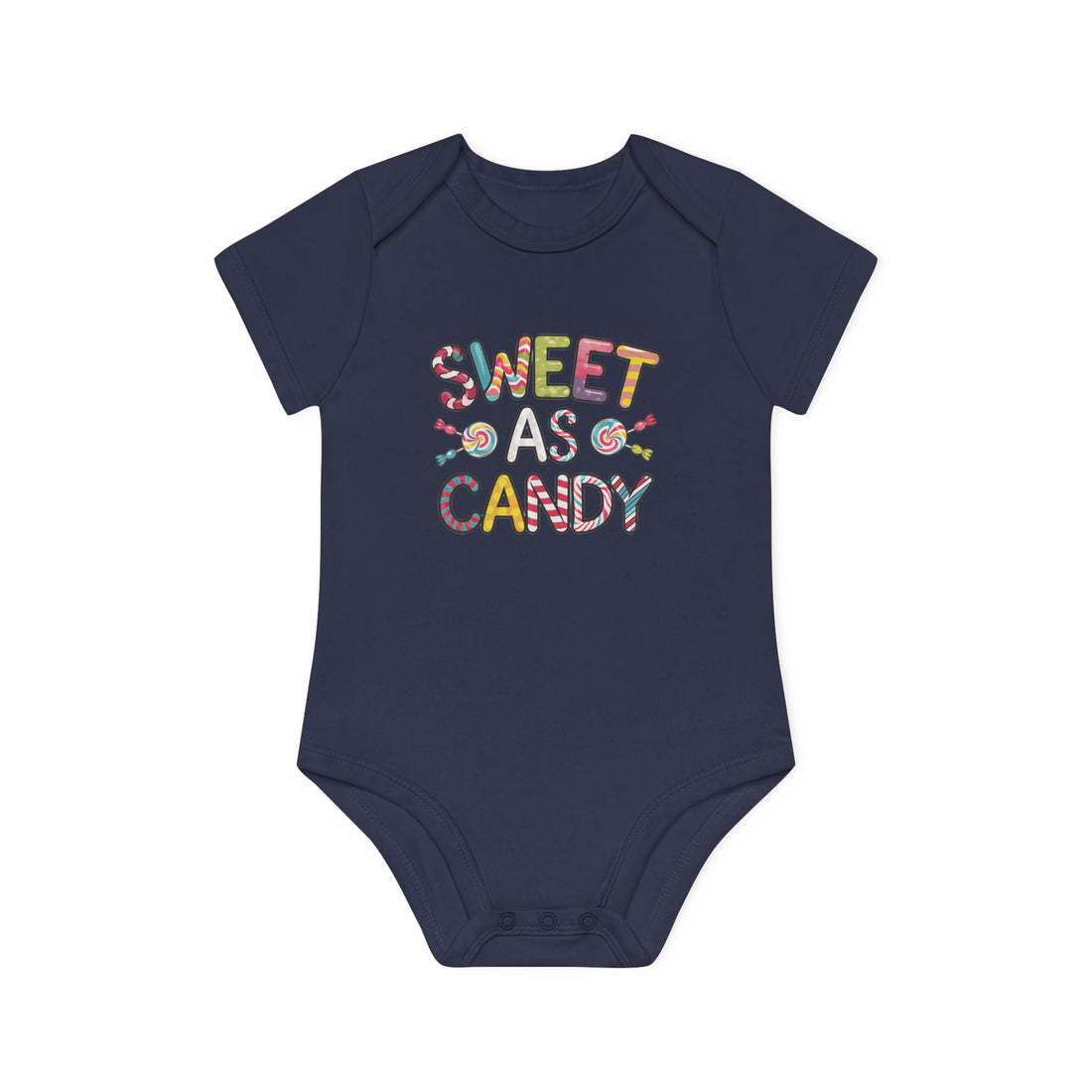 "Sweet as candy" Baby Organic Short Sleeve Bodysuit