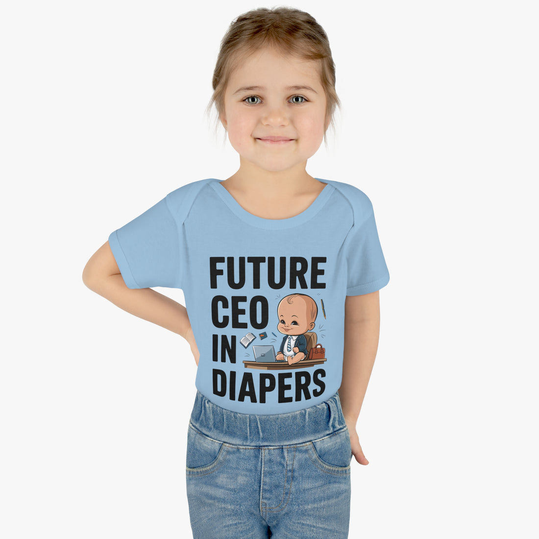 "Future CEO in diapers" Infant Baby Rib Bodysuit