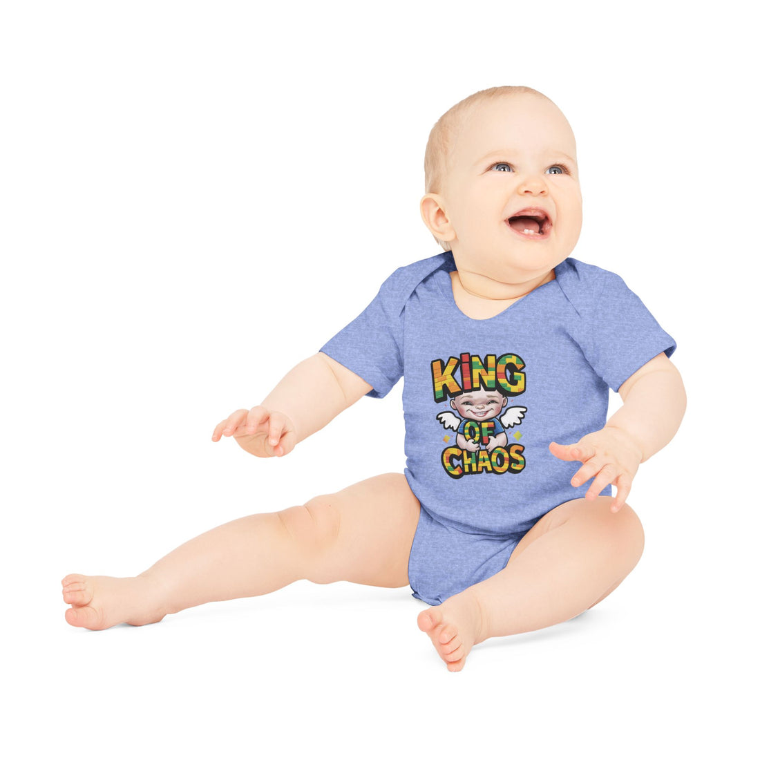 "King of chaos" Baby Organic Short Sleeve Bodysuit