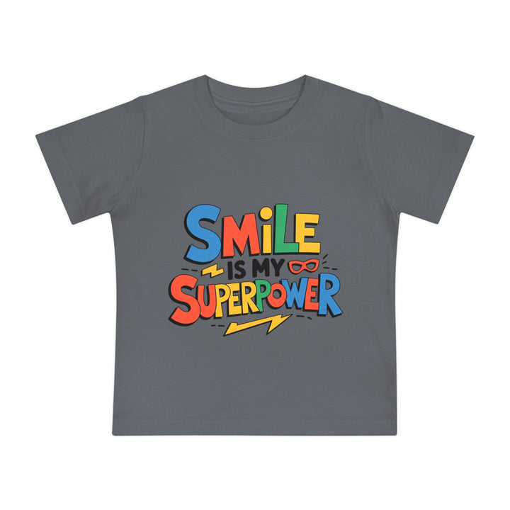 "Smile is my superpower" Baby Short Sleeve T-Shirt