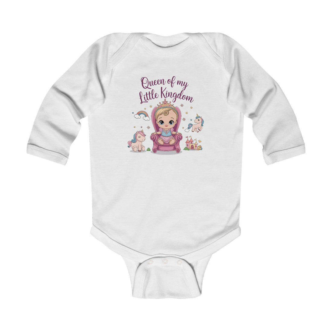 "Queen of my little kingdom" Infant Long Sleeve Bodysuit