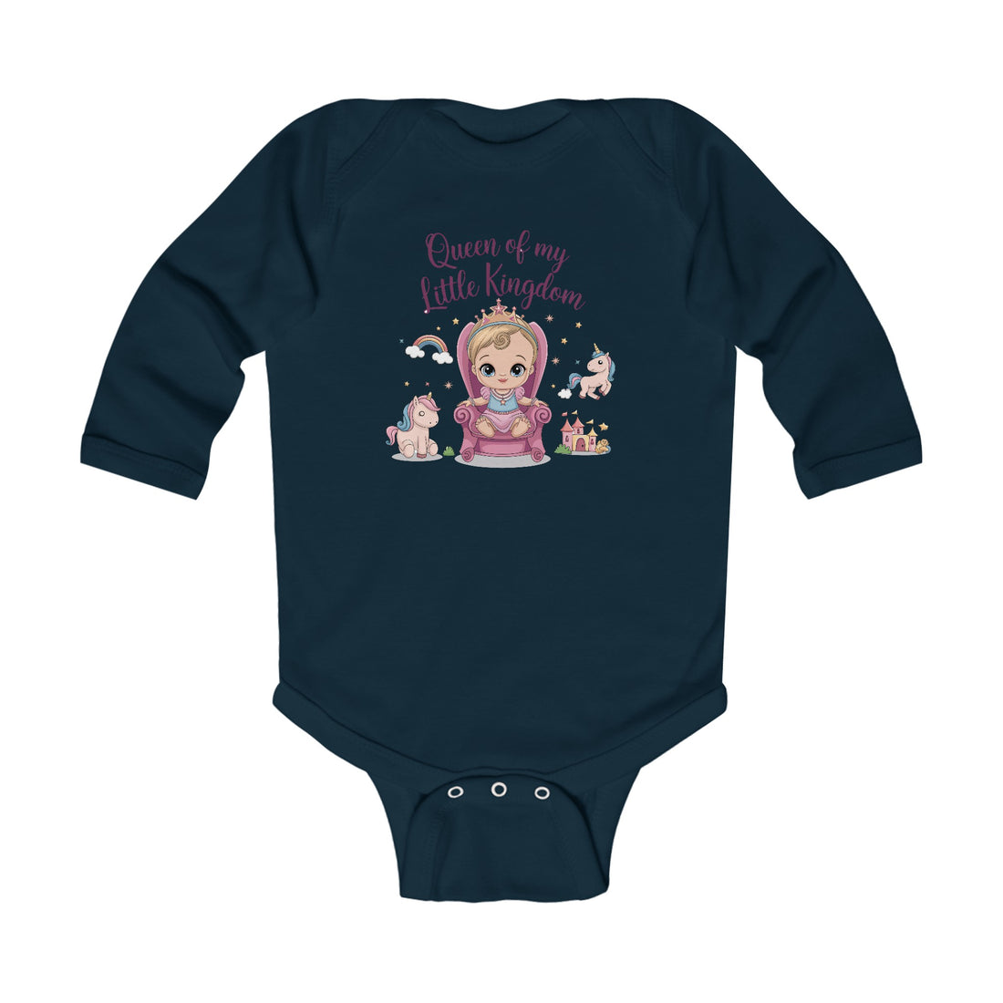 "Queen of my little kingdom" Infant Long Sleeve Bodysuit