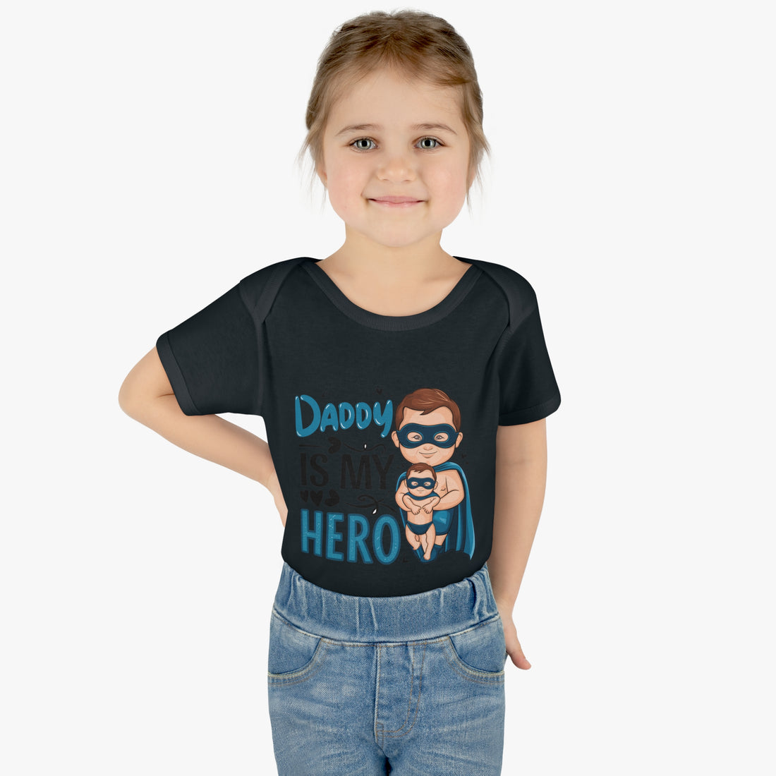 "Daddy is my hero" Infant Baby Rib Bodysuit