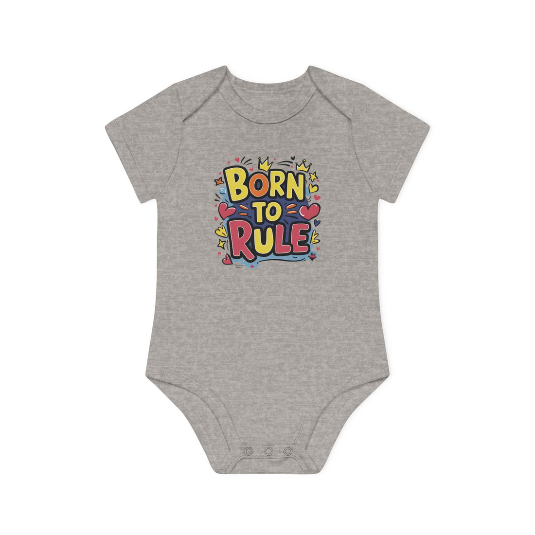 "Born to rule" Baby Organic Short Sleeve Bodysuit