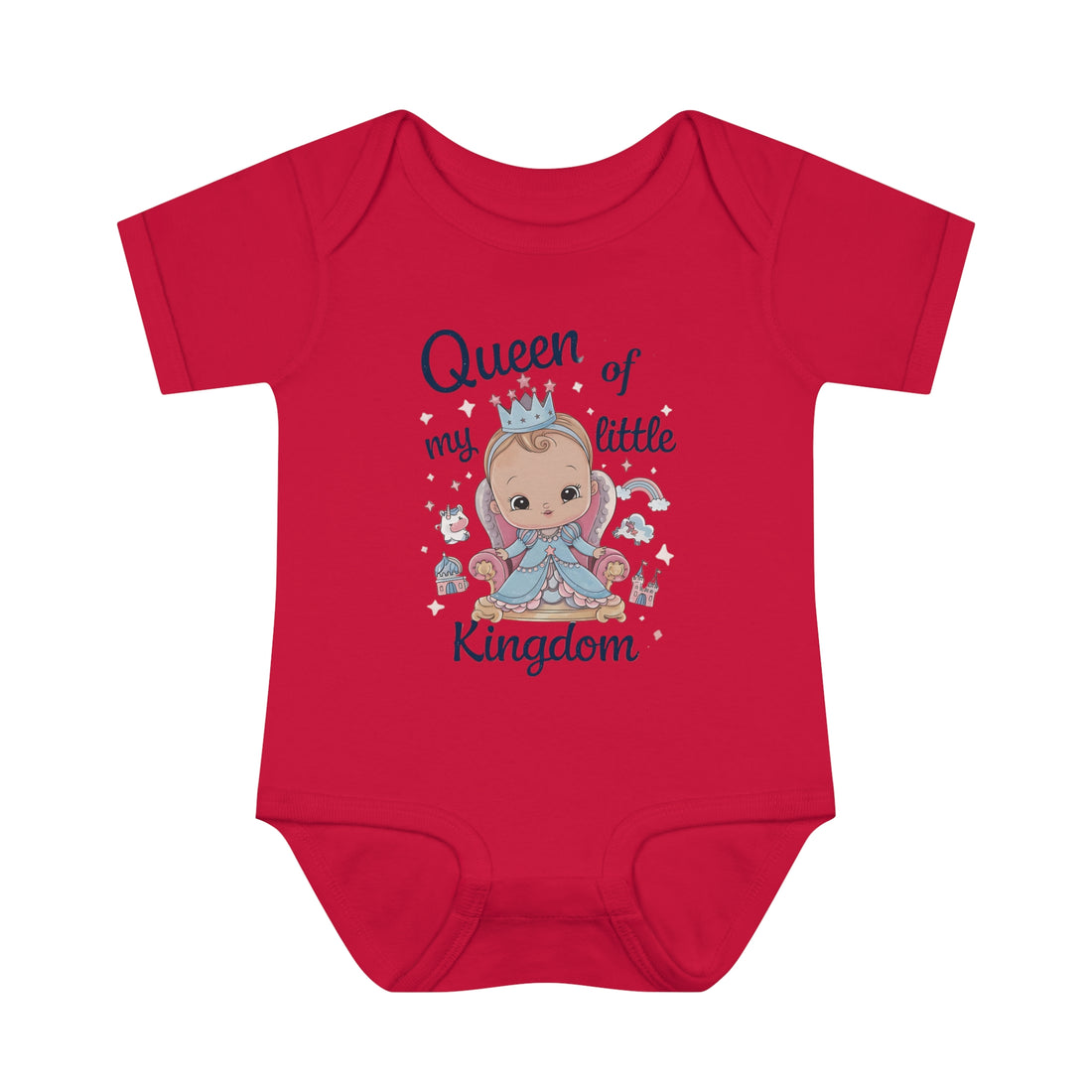 "Queen of my little kingdom" Infant Baby Rib Bodysuit