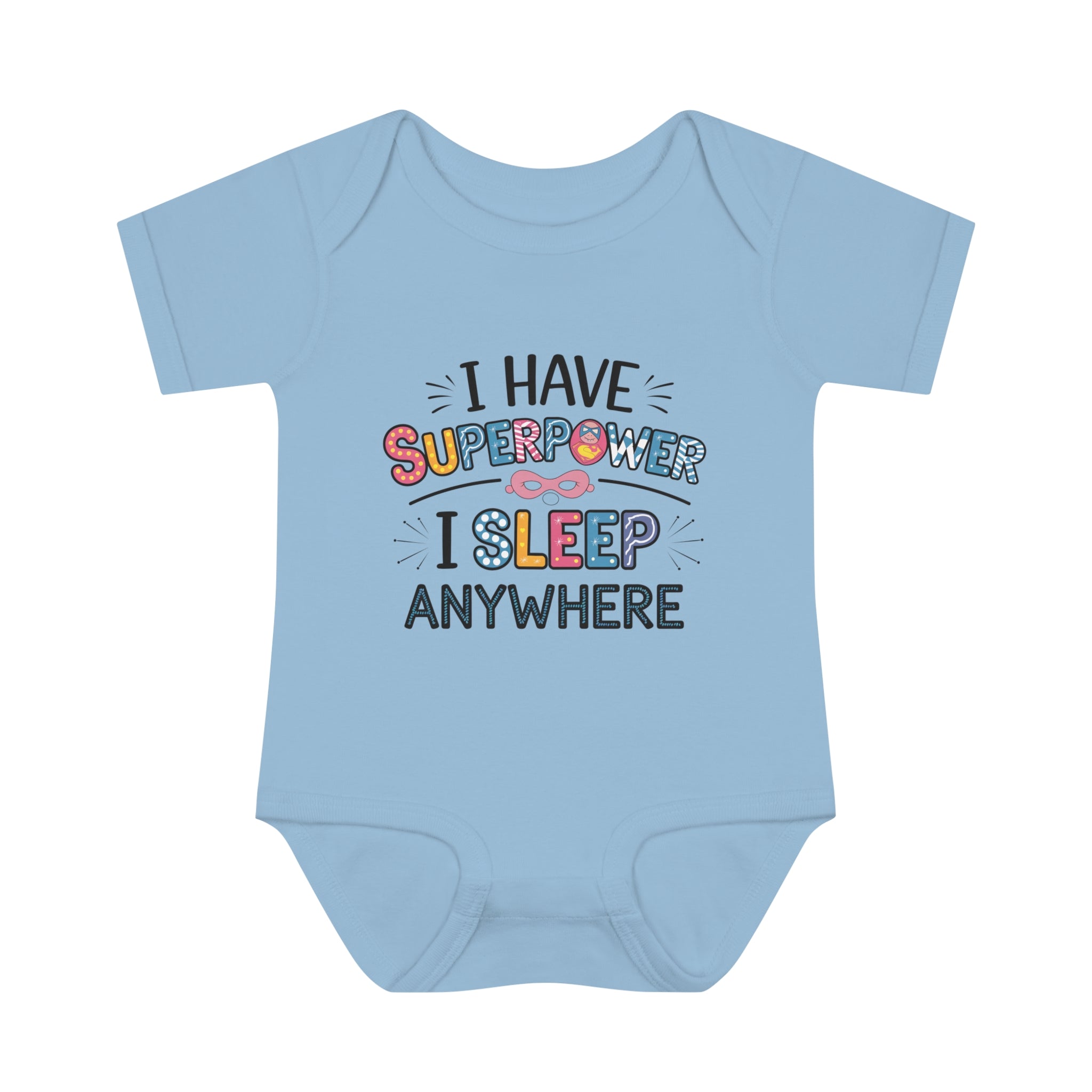 "I have superpower, I sleep anywhere" Infant Baby Rib Bodysuit