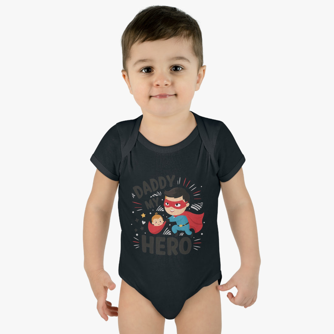 "Daddy is my hero" Infant Baby Rib Bodysuit