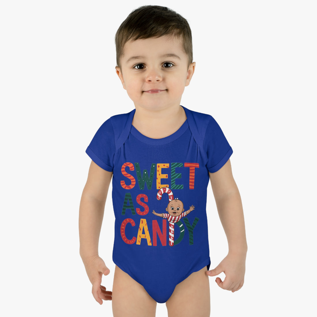 "Sweet as candy" Infant Baby Rib Bodysuit