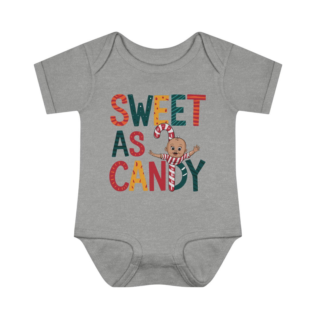 "Sweet as candy" Infant Baby Rib Bodysuit